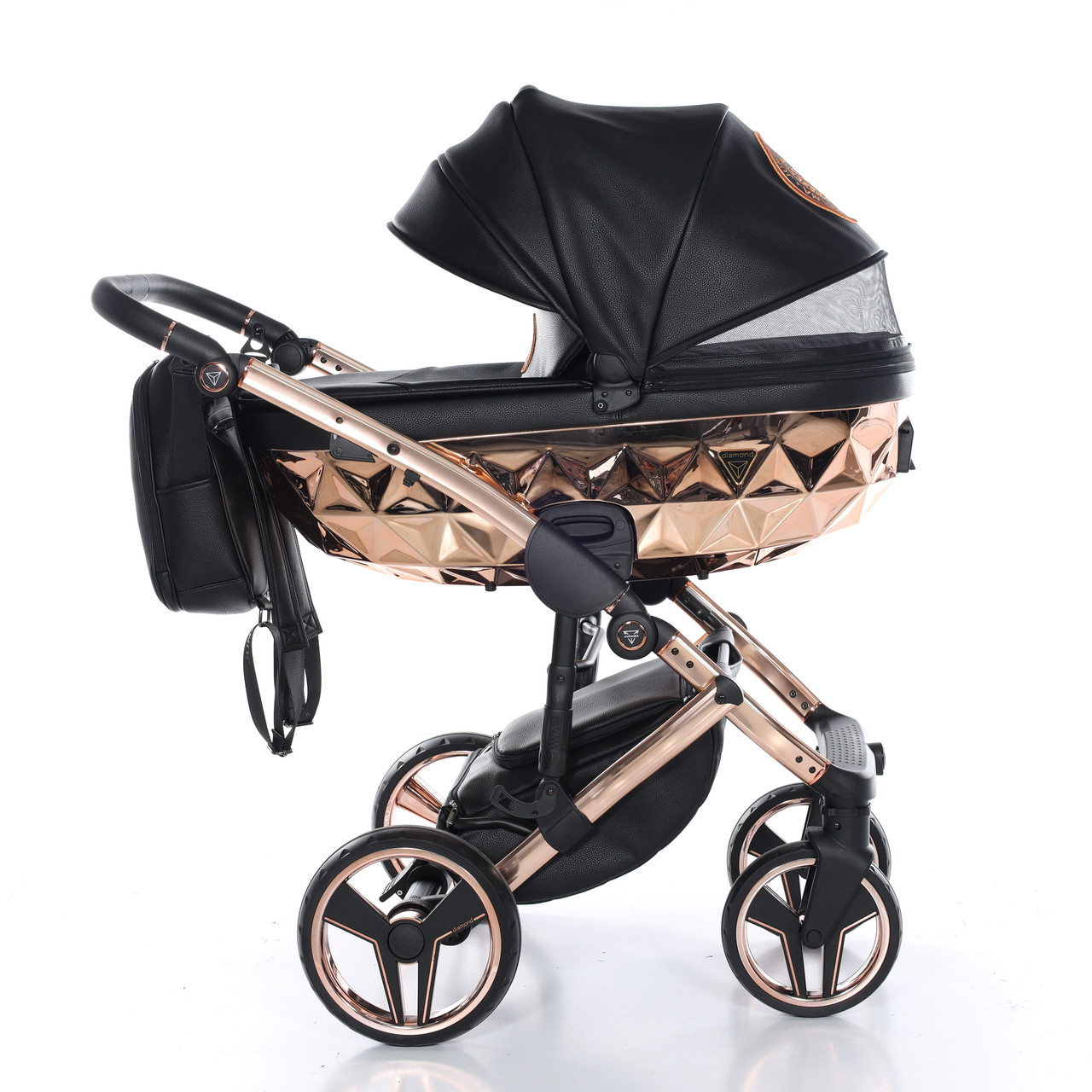 Rose gold and black hot sale pram