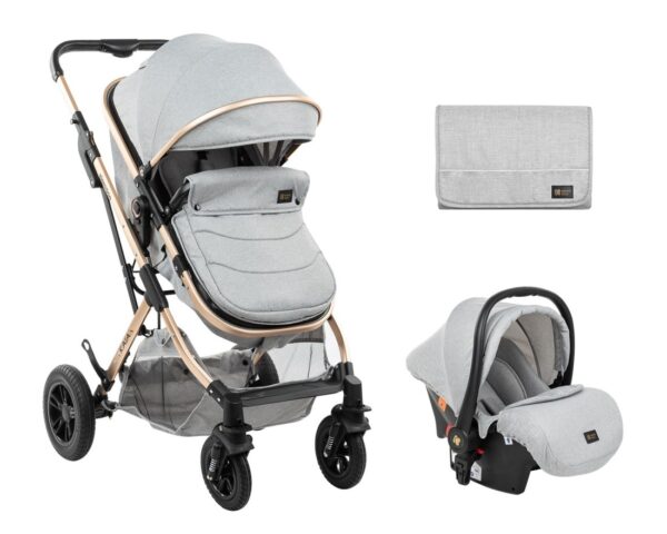 KIKKABOO STROLLER 3in1 KAIA LIGHT GREY