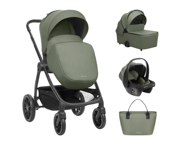 Kikkaboo Stroller 3in1 with carrycot Modena Army Green