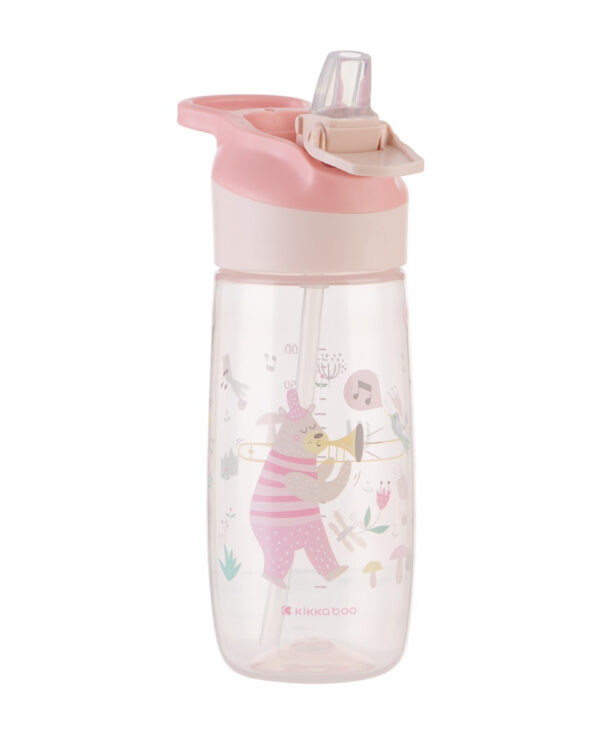 PP cup with silicone spout 450ml Music Fest Pink