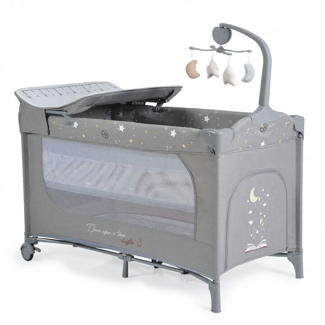 Folding cot Once upon a time 3 grey