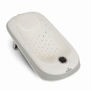 Baby bathtub support with thermometer Havana white