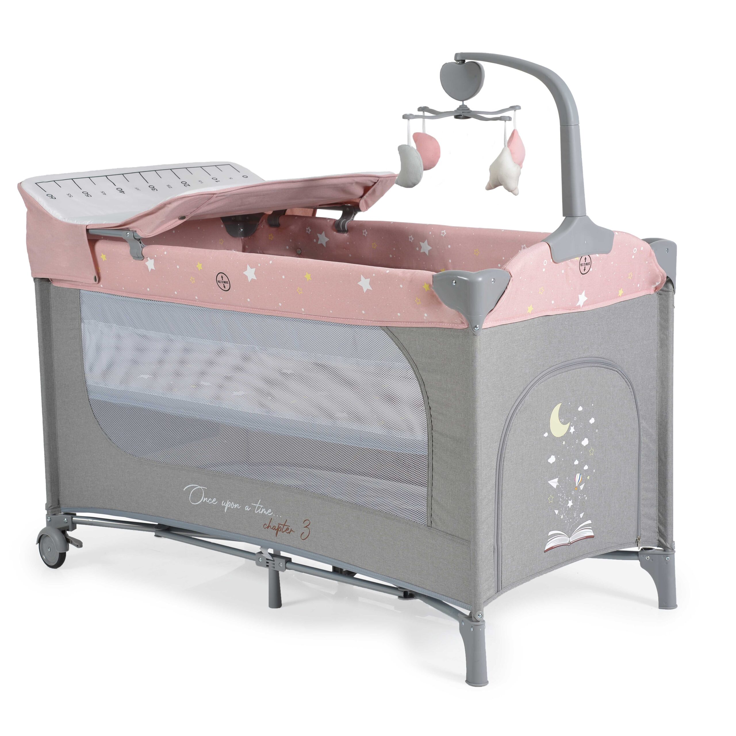 Folding cot Once upon a time 3 pink