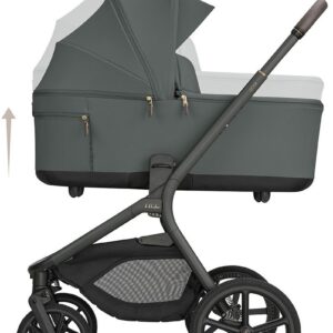 KikkaBoo Platinum 3-in-1 Combined Baby Stroller - Goya, Graphite
