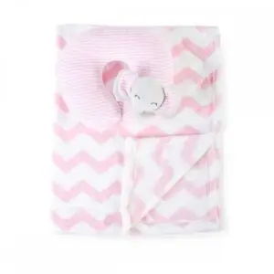 Baby Blanket 90/75 cm with a pillow Sammy pink