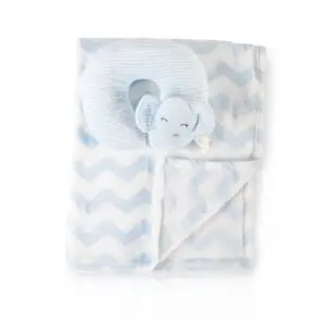 Baby Blanket 90/75 cm with a pillow Sammy blue